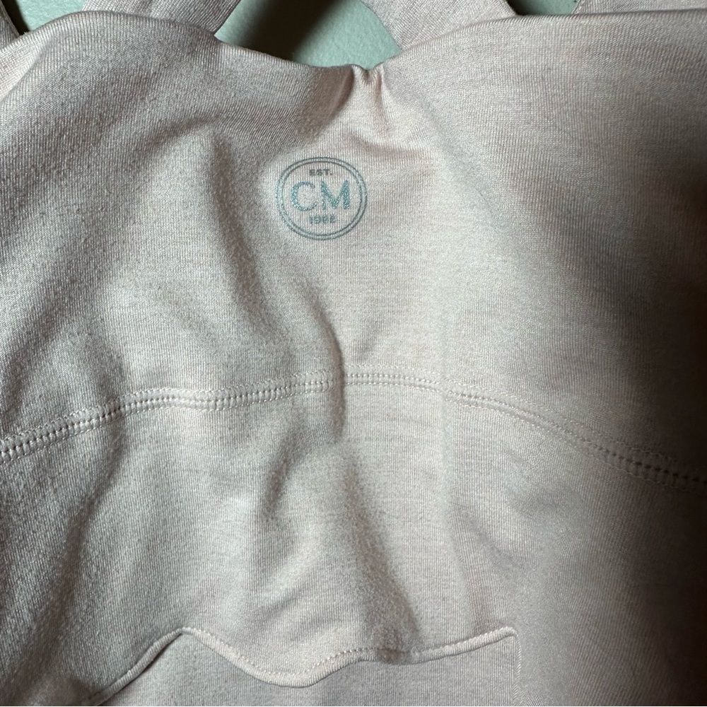 Club Monaco Light Pink Scalloped Hem Sports Bra Top Size XS - Picture 5 of 8